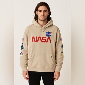 Artist Union NASA Patch Hoodie – Beige, Size M